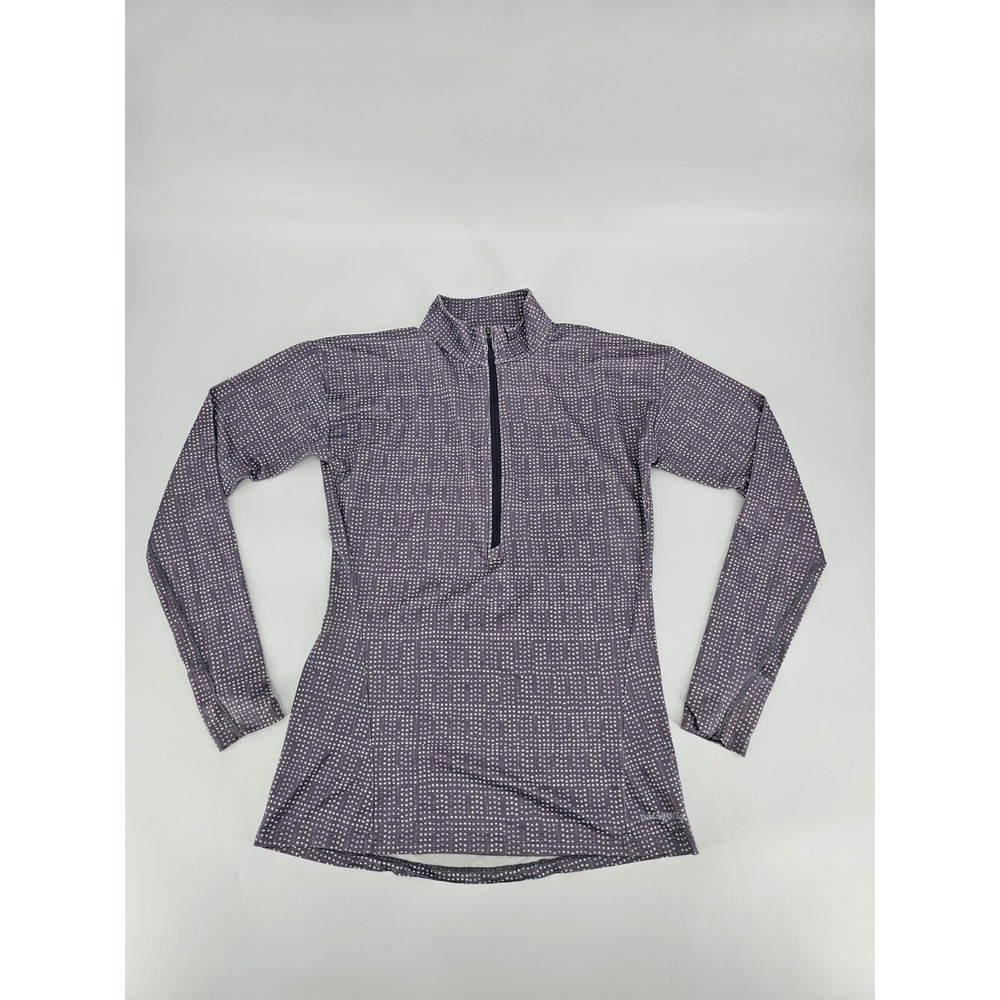 Patagonia 1/4 Zip Log Sleeve‎ Polka Dots Purple Shirt For Women's Size Small